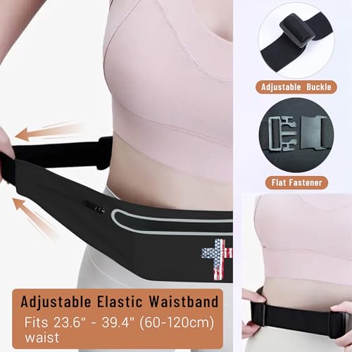 American Flag Cross Running Belts for Men Christian Jesus Cross fanny packs - color: American Flag Cross