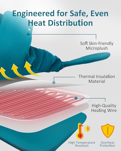 Heating Pad for Neck Shoulders Back - Birthday Gifts for Women Men Mom Dad - color: Green