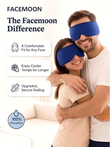 Cooling Gel Eye Mask for Puffy Eyes, Migraine & Headache Relief, Full Eye-Area Cold Compress for Eyes & Temples, FSA Eligible HSA Reusable Eye Ice Pack for Swelling & Post-Surgery Recovery - color: Blue