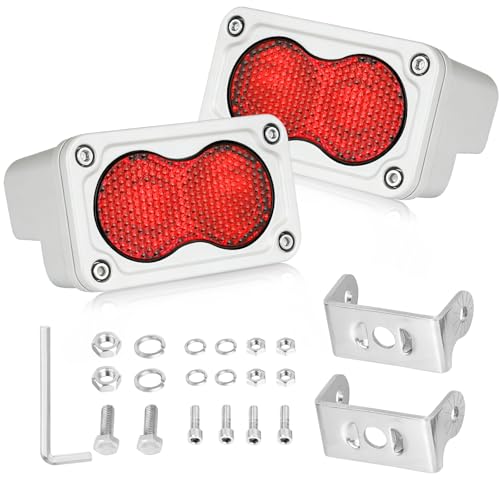 Red LED Pods Waterproof 3" 40W CREE LED Marine Navigation Lights - color: Red