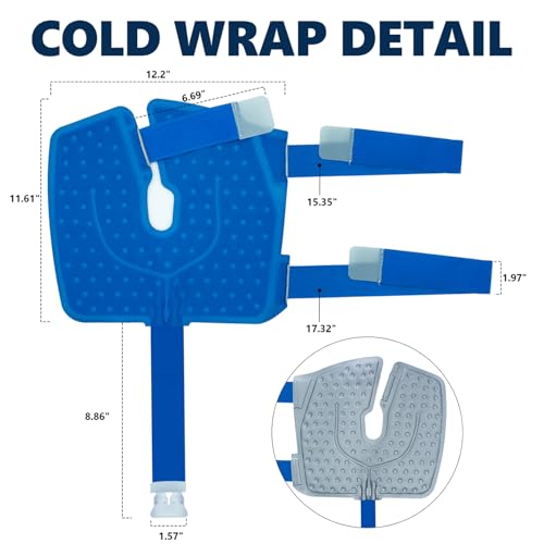 Inmoredo Cold Compression Machine for Knee, Portable Ice Therapy Machine with Quiet Pump and Compression Pad, Cooling System for Joint Support