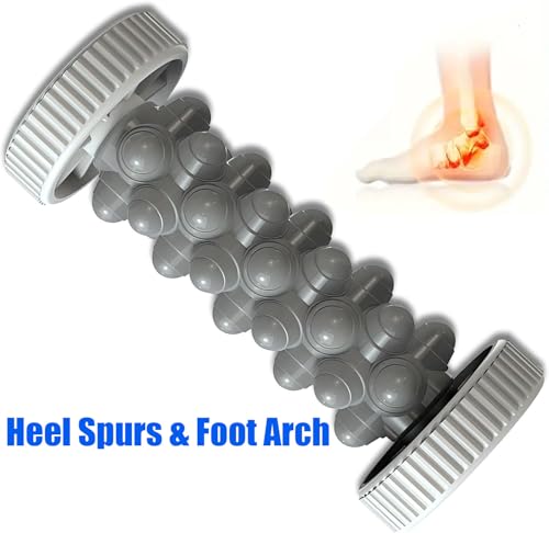 Portable Foot Massager Roller - Deep Tissue Muscle Massage for Plantar Fasciitis Relief, Heel & Arch Pain - Reflexology Therapy Tool for Men & Women (Dark Gray) - color: Dark Gray