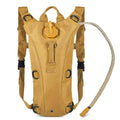 Tactical Water Hydration Pack Military 3L Water Bladder Carrier Backpack Leakproof for Running Jogging Cycling Hiking - color: Brown Tan