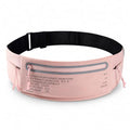 Running Belt Fanny Pack Men Women, Slim No-Bounce Waterproof Phone Holder - color: Pink