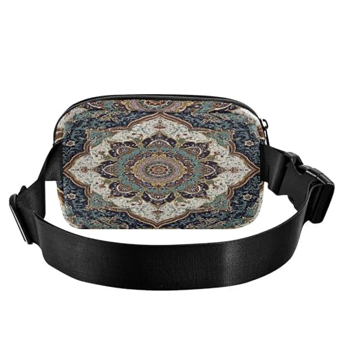 Design Texture Persian Design Belt Bag for Women Men Print Mandala Fanny Pack Small Waist Pouch Crossbody Bags for Outdoor Hiking Running Travel - color: Mandala