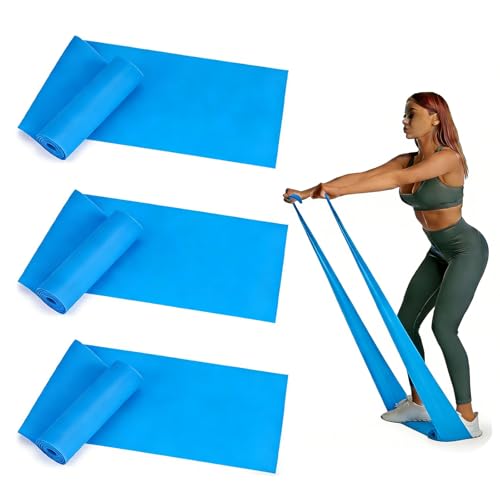 Resistance Bands Long Non-Latex Elastic Stretch Bands - color: Blue-10/15lb, size: 5ft/6.5ft