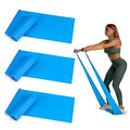 Resistance Bands Long Non-Latex Elastic Stretch Bands - color: Blue-10/15lb, size: 5ft/6.5ft