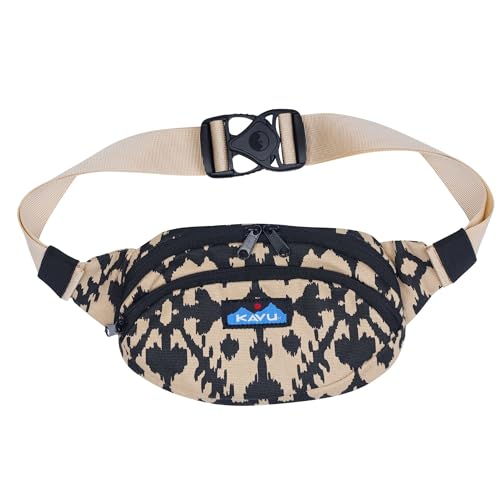 KAVU Canvas Spectator Belt Bag, Cotton Fanny Pack for Travel - color: Sand Blot