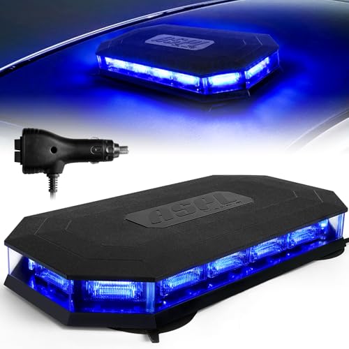 ASPL 16.5 Inch Roof Top Beacon Warning Strobe Light for Trucks Blue - color: Blue