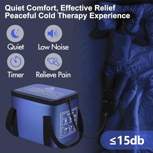 Ice Machine for Knee After Surgery, Portable Cold Therapy Machine w/Timer
