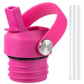 RRegeny Straw Lid fits Hydro Flask Standard Mouth, 21 24 oz, Sports Flex Cap Water Bottle Accessories Replacement Top - color: carnation+1pack