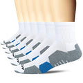 AKOENY Men's Athletic Quarter Socks 6-Pack - color: White