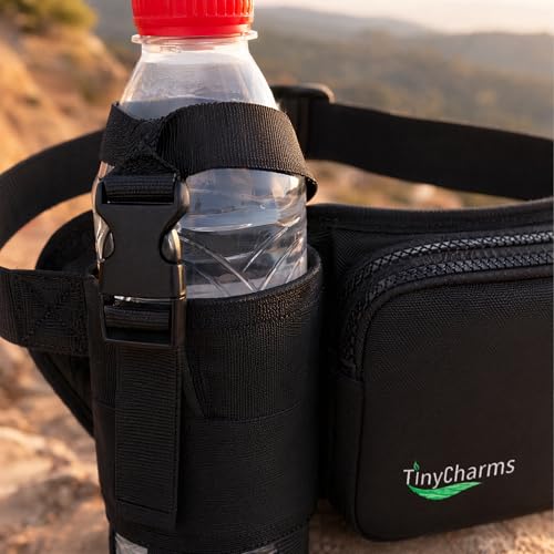 Running Belt Water Bottle Holder for Men Women, Adjustable Waist Pack