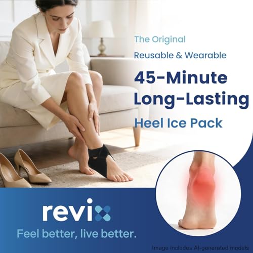 REVIX 45-Min Heel Ice Pack Wrap for Achilles Tendonitis & Plantar Fasciitis - style: 1 Pack