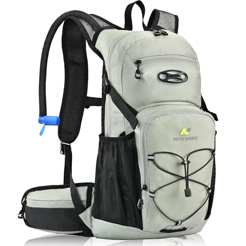 N NEVO RHINO Hydration Backpack, 18L Hiking Backpack with 3L Water Bladder - color: Seaweed Green