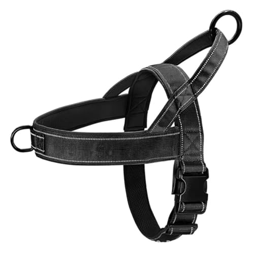 No Pull Dog Harness Heavy Duty Reflective Adjustable Padded Pet Vest for Medium Large Dogs Walking Training Running(M) - size: M