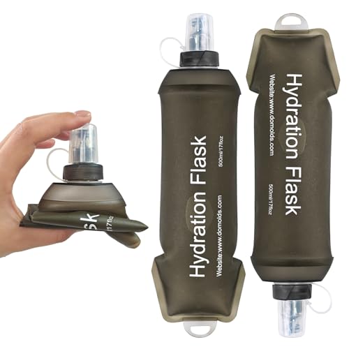2x Soft Flask 500ml Foldable Hydration Flask Reusable