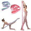 2 Pack 9-Loop Stretch Strap with Pose Guide Pattern, Elastic Yoga Band for Dance, Pilates, Gymnastics, Flexibility Exercise, Kids Workout Training, Youth Ballet Belt - color: Purple+Pink