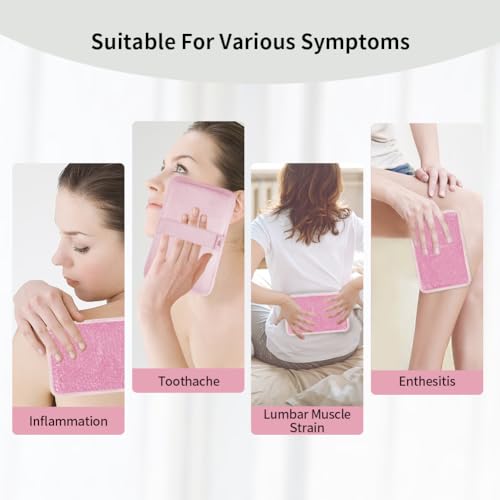 Ice Packs for Injuries Reusable, Hot & Cold Therapy - style: Rectangle - Pink