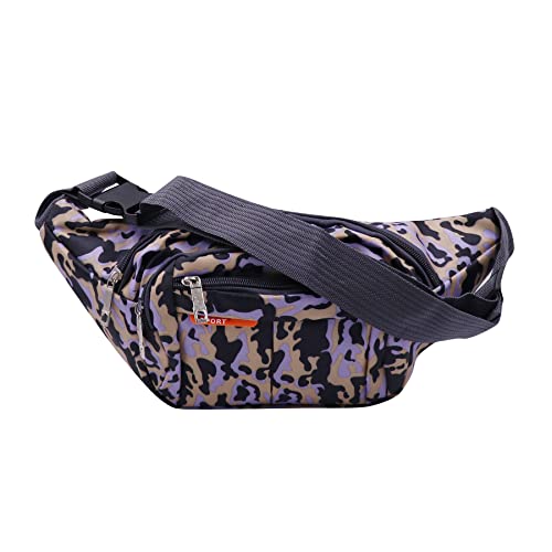 AIBEARTY Kids Fanny Pack Boys Small Camouflage Waist Pack Belt Waist Bag Pack Pouch with Adjustable Strap for Children Sport Running, Camping, Trip Deep Grey(2 Layer) - color: Deep Grey (2 Layer)