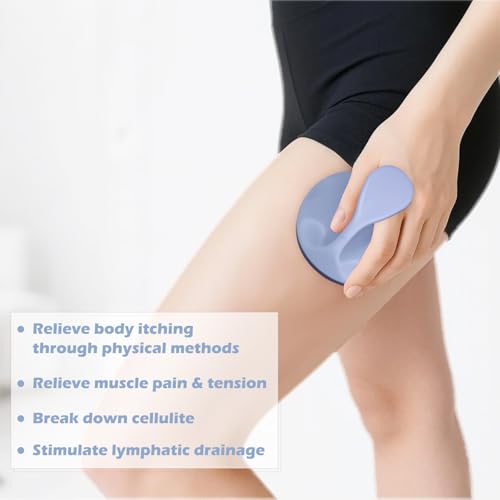 Lymphatic Massage Roller for Cellulite Remover Body Sculpting - Handheld Cellulite Massage Tool for Body Bloat Blood Circulation Lymphatic Drainage Blue - color: Blue