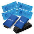 Flexible Cold Gel Pack with Straps, 9.5" x 4.5", 4 Pack - style: ColdWithStrap