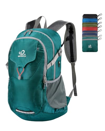 WATERFLY Lightweight Packable Hiking Backpack, 30L Day Pack Green - color: Green