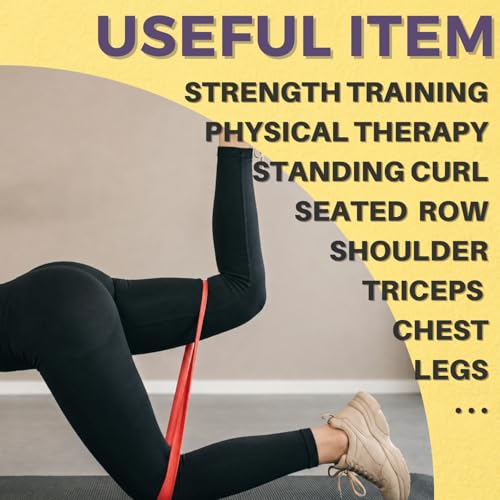 LEZER Resistance Bands - Pull Up Bands for Home Gym Fitness, Stretching, Physical Therapy & Training - Includes Instruction - color: 08 - 3 Colors - Middle sets