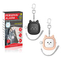 Personal Safety Alarm, VIGOROAD 2 Pack Loud 130dB Siren Emergency Panic Alarm with LED Light, Easy Pull Pin Keychain Self-Defense Security Alarm for Women, Seniors, Kids - color: Black/Soft Pink
