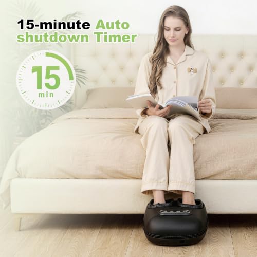 LINGTENG Foot Massager, Heated Foot Massager (Agate Black) - color: Agate Black