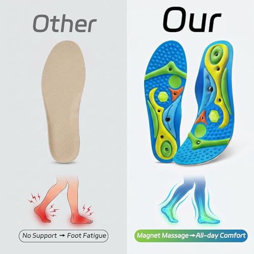 Plantar Fasciitis Insoles for Men & Women, Arch Support Inserts - size: Men 4-7/Women 5-8