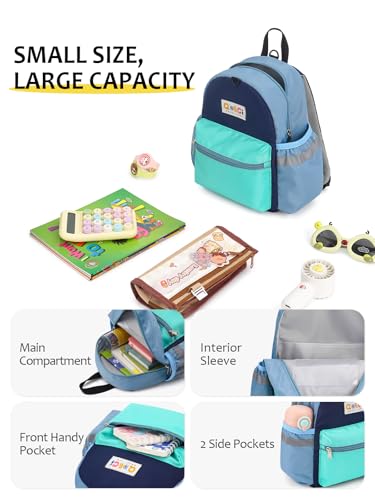 Toddler Backpack with Leash for Boys Girls Kids Kindergarten Nursery, 11” Baby Leash Backpack with Reflective, Toddler Bookbag with Anti-Lost Harness for Walking, Mint Blue - color: 1-mint Blue
