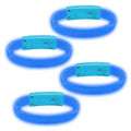 4 Magic Band Pack | Glow in The Dark | Flashing Light up for Concerts | Running Lights for Runners | Glow in The Dark Bracelets | Led Bracelet - color: Blue