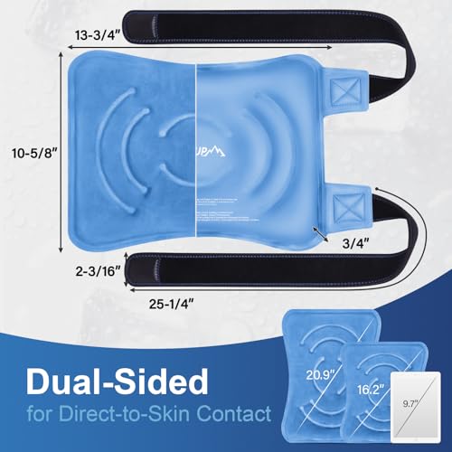 APEXUP Ice Pack for Knee Pain Relief, Large Reusable Wrap After Surgery, Flexible Gel Cold Pack for Injuries, Pain Relief for Back, Shoulder, Elbow, Ankle and Leg (Blue, L, 1PK) - size: Large-1PK, style: Blue