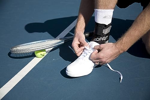 AIRCAST A60 Ankle Support Brace, Left Foot, Black, Medium (Shoe Size: Men's 7.5-11.5 / Women's 9-13) - color: Black (Left Foot), size: Medium