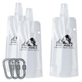 Ancable 17oz Collapsible Water Bottles, 3-Pack Reusable Travel Foldable Water Bottles for Hiking Camping Running Bike, BPA-Free Water Bottle, White - color: White x 3, size: 17 Ounces