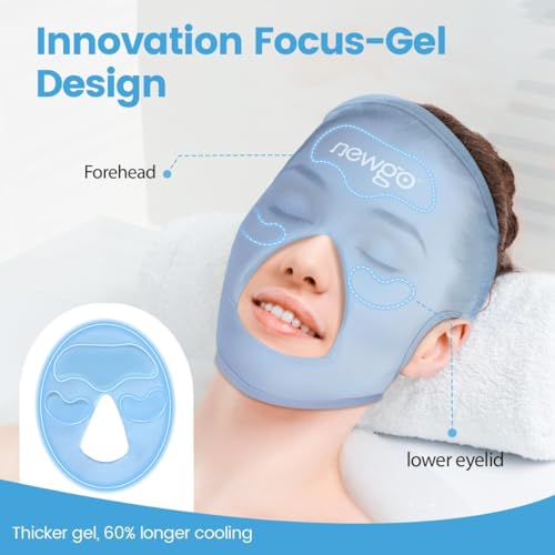 NEWGO Cooling Face Eye Mask for Puffy Eyes, Cold Face Ice Pack