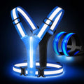 Night - time Outdoor Gear, Including an LED Reflective Vest and a Set of LED Reflective Wristbands (2pack), with Universal USB Charging, Suitable for Walking, Running and Cycling.