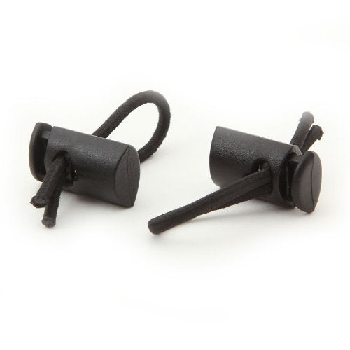SPIbelt Race Bib Toggles, Attach to Race Bib for Marathons, 5k and 10k, Black (2 Pairs)