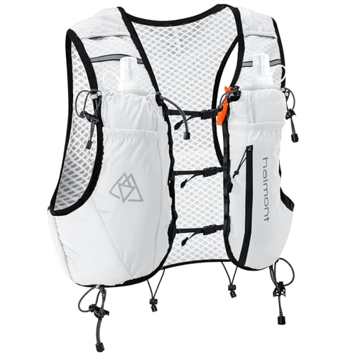 Haimont 10L Trail Running Hydration Vest with Soft Flasks - color: White, size: Small