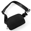 ODODOS Unisex Mini Belt Bag with Adjustable Strap Small Fanny Pack for Workout Running Traveling Hiking, Black - color: Black