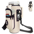 Sports rabbit Universal Water Bottle Holder with Strap & Phone Pocket - color: Cream, size: 40OZ
