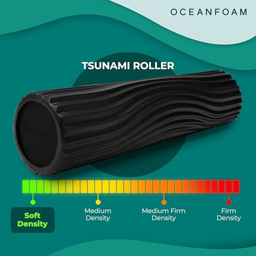 Oceanfoam Tsunami Roller - Extra Large Soft Density Foam Roller (Black) - color: Black