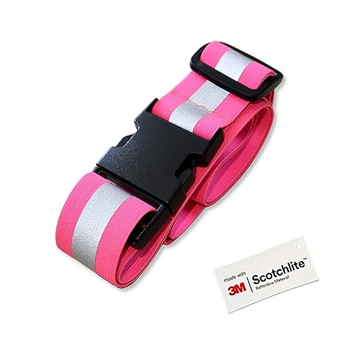 Salzmann Multi-Purpose Reflective Running Belt | Adjustable Hi Vis Strap - color: Pink