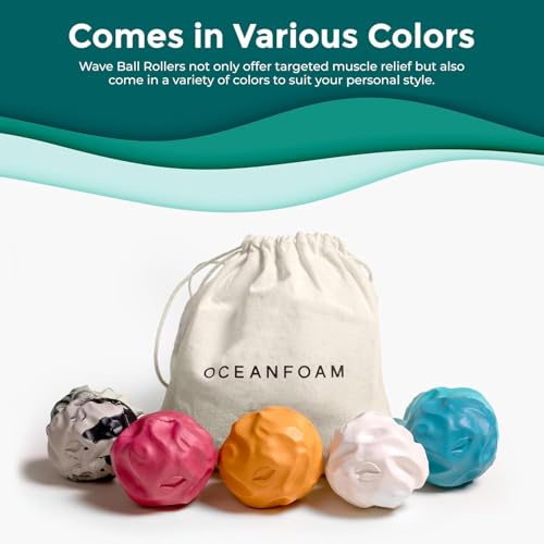 Oceanfoam Ball Roller, Lacrosse Ball Massage Ball Therapy - Miami Blue, 3pk - color: Pack of 3 (Miami Blue)
