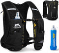 AONIJIE Running Hydration Vest for Men Women 500ml Soft Flask Water Bottle - color: Black, size: 0.5L
