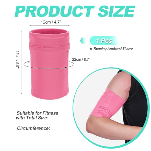 Cell Phone Armband Sleeve, Universal Sports Arm Band Rose Red - color: Rose Red