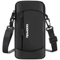 Running Armband Phone Holder with Crossbody Strap, 7.5 Inch Black - color: 05-Black + Black Strap
