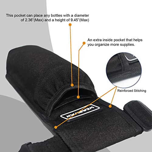 Massage Oil Holster, Adjustable and Durable Massage Holster, Bag only, Bottle not Included - color: Black