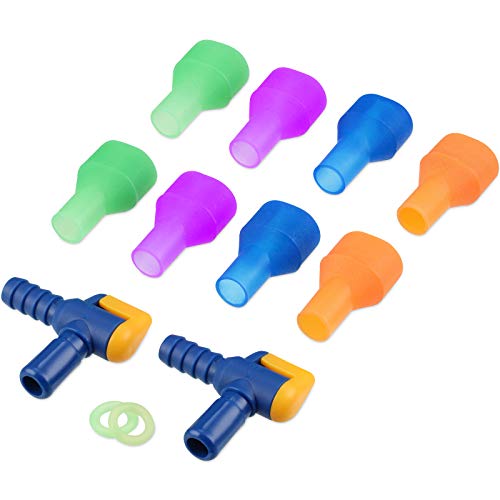 Skylety 8 Pcs Bite Valve Replacement Silicone Mouthpieces, Colorful